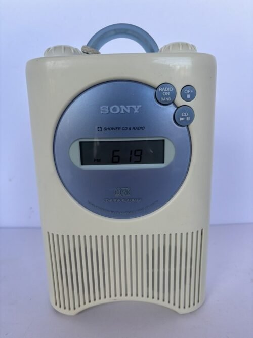 Rare Sony Shower Am Fm CD Clock Radio ICF-CD73V