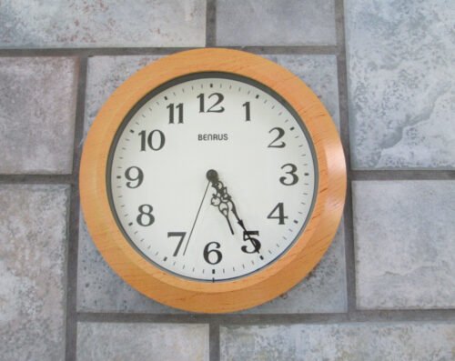 Rare Vintage Benrus Wall Clock 11" Great Working Condition