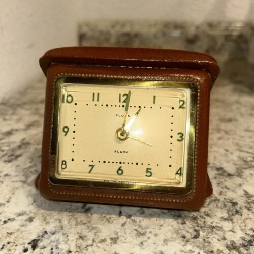 RARE Vintage FLORN Travel Alarm Clock Unique. Made In The USA