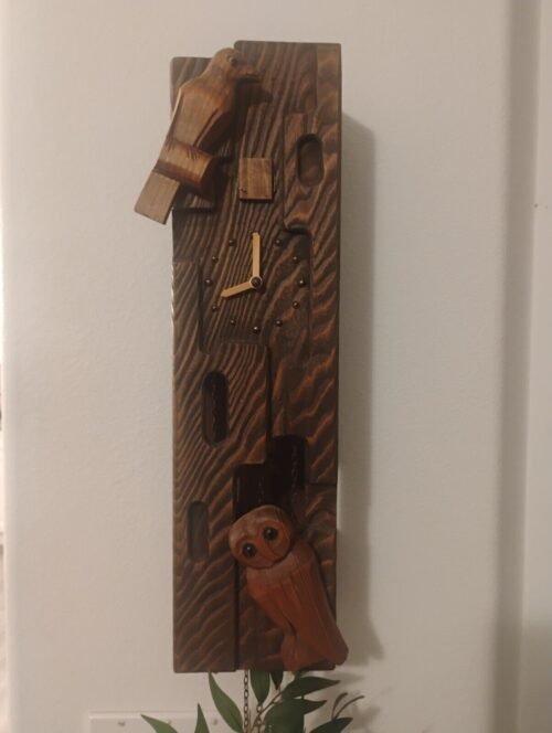RARE Vintage Hubert Herr Triberg Germany Rectangular Wooden 8 day Cuckoo Clock