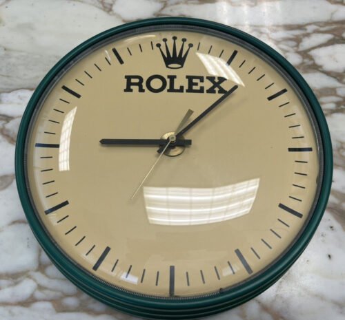 RARE Vintage Model Rolex Dealer Store Wall Clock In Great Condition