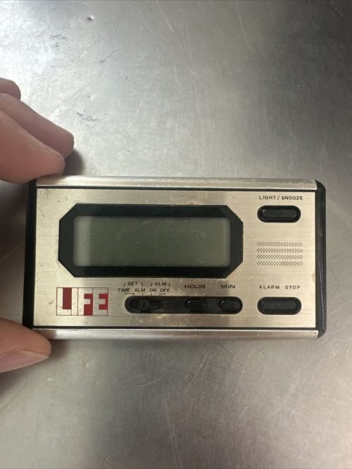 Rare Vintage Pocket Kinetic Travel Alarm Clock / Stopwatch Life