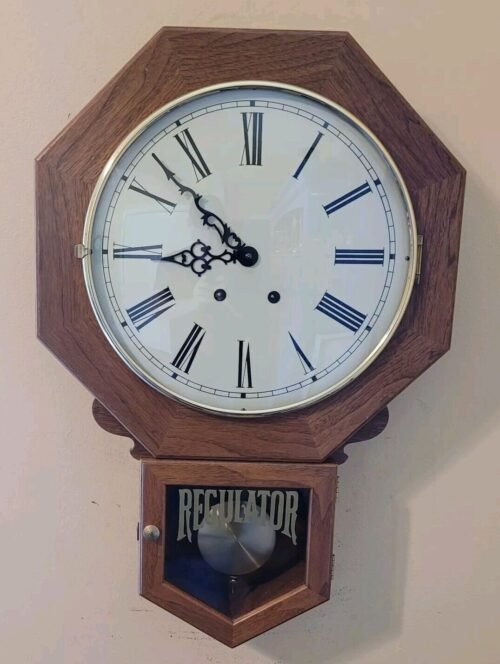 Rare Vintage Schrocks Woodcrafts Regulator Wall Clock (USA) Germany Movemement