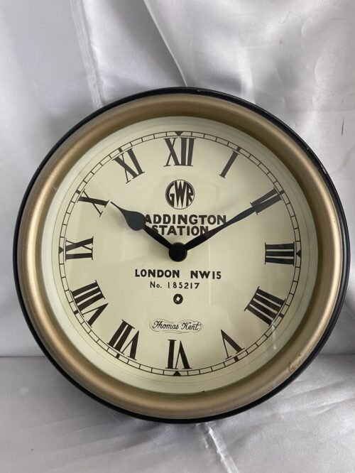 Rare Vintage THOMAS KENT Paddington Station 9” Clock #185217 London Nw15 