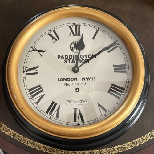 Rare Vintage THOMAS KENT Paddington Station Circular Wall Clock Made In England