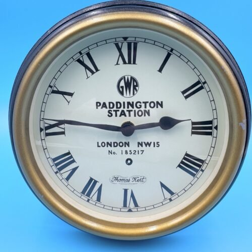 Rare Vintage THOMAS KENT Paddington Station Circular Wall Clock Made In England