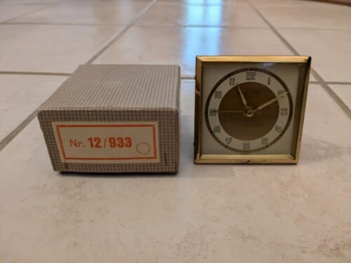Rare Vintage Winthrop Executive Travel Alarm Clock (Made In Germany)