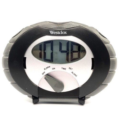 RARE Westclox Digital Travel Alarm Clock w/ Fold-Up Stand, Light/Snooze -Vintage