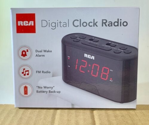 RCA - DIGITAL ALARM CLOCK - FM RADIO RC551 - NEW IN BOX