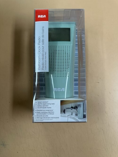 RCA BRC10GR Bathroom Clock Radio (Green) NEW