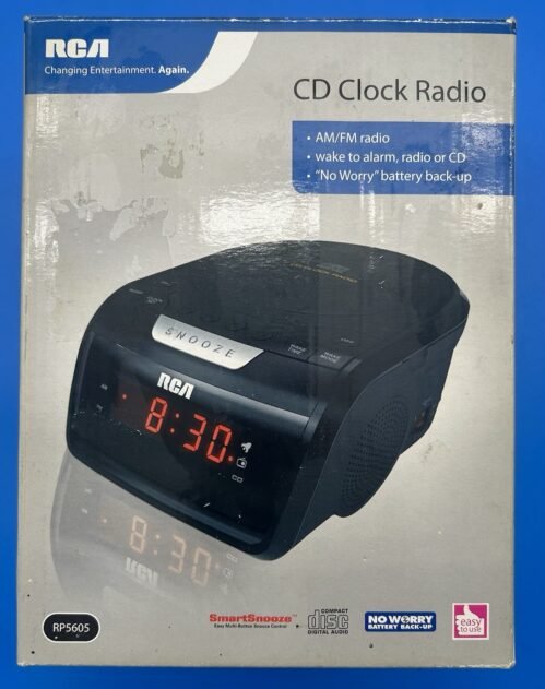 RCA CD Player AM/FM Alarm Clock Radio RP5605- New - Open Box