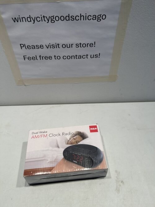 RCA Dual Wake Alarm Clock Radio AM/FM W/Red LED Display RC205A RCA Alarm