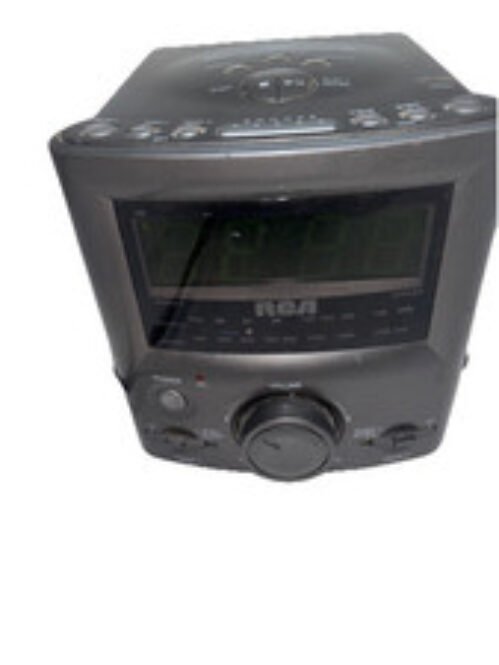 RCA Mini Silver Stereo CD Clock Radio Player RP3751A