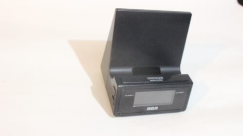 RCA RCD215Z Charging Stand Dual Alarm Clock IOS Android Devices USB Charging
