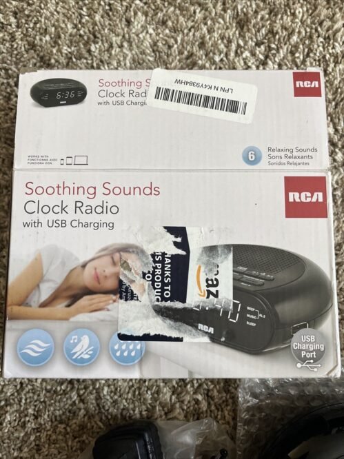 RCA RCS27 Soothing Sounds Clock Radio With USB Charging