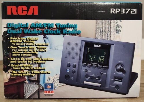 RCA RP3721 Digital AM/FM Tuning Dual Alarm Wake Clock Radio - Brand New/Sealed