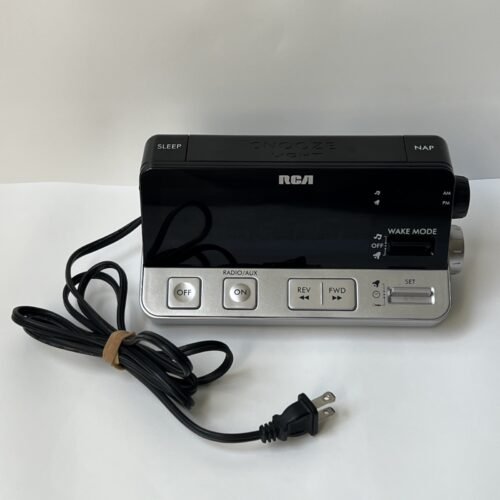 RCA RPC100-A Alarm Clock Radio Large LED Display AM/FM Battery Backup Silver