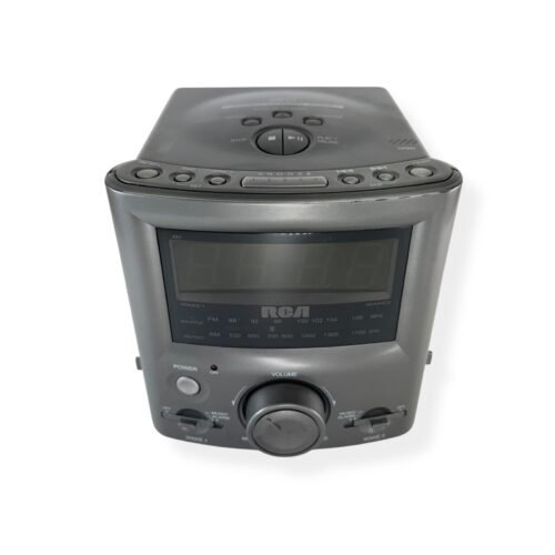 RCA Stereo CD Clock Radio RP3751A Dual Alarm AM FM Player Gray Compact Disc