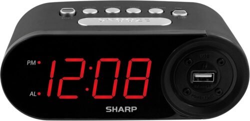 Read Alarm Clock with High-Speed USB Charging for Phones, Tablets