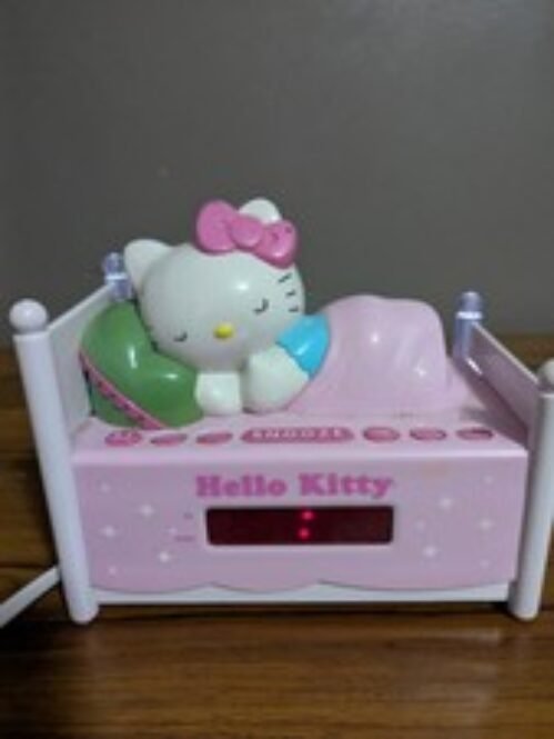 *Read Desc* Sanrio Sleeping Hello Kitty In Bed Digital Radio Alarm Clock 2009