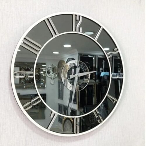Real Mirrored Decorative Wall Clock Modern Design Standart Numeral 40x40cm