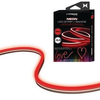 Red 6.5 ft. Neon-LED Strip, Bendable/Durable, Make Unique and Colorful Words, Phrases...
