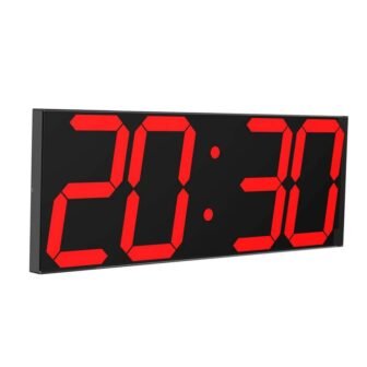 Red Digital LED Wall Clock, with 6 in. Numbers Remote Control Count...