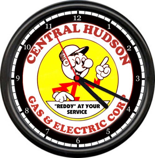 Reddy Kilowatt Central Hudson Gas & Electric Corp Service Sign Wall Clock