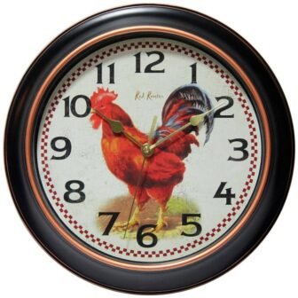 Red Rooster Wall Clock