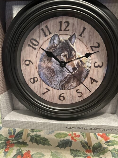 Reflective Art ‘Wolf ’ Classic Wall Clock 10-Inch. RETIRED