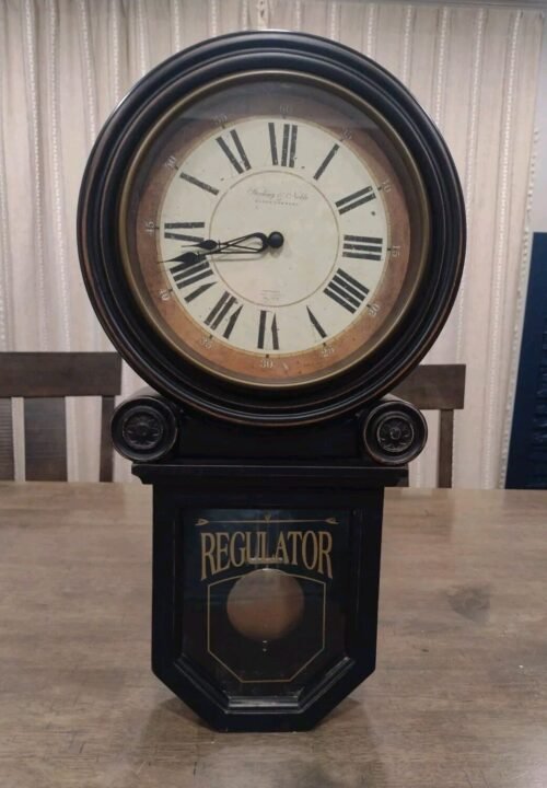 Regulator Pendulum Wall Clock - Sterling and Noble - Tested And Working