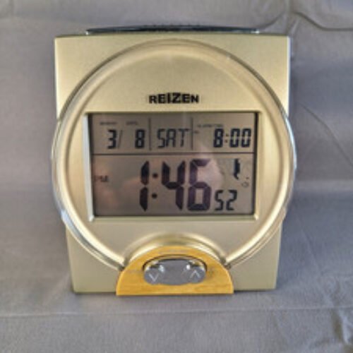 Reizen Talking Atomic Alarm Clock Date Time Alarm Excellent Condition