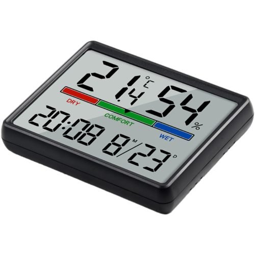 Reliable Multifunction Temperature Electronic Clock LCD Display Battery Powered