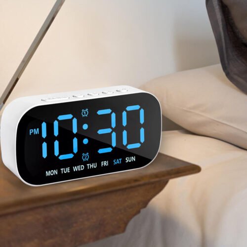 Reloj Despertador Digital Para Mesa De Noche Alarma Temperatura de fecha US