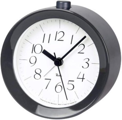 Remnos WR09-14 GY Alarm Clock, Analog, Liquid Alarm, Natural Wood Fabric, Ash