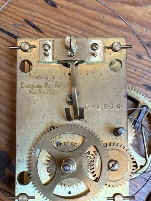 Reproduction 8 Day Weight Driven Banjo Wall Clock Movement, Pend & Weight Used