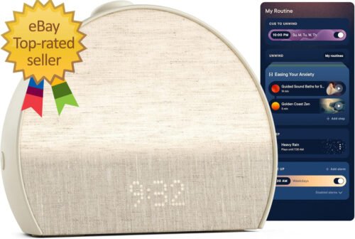 Restore 3 Sunrise Alarm Clock, Sound Machine, Smart Light (Putty) - White Noise,