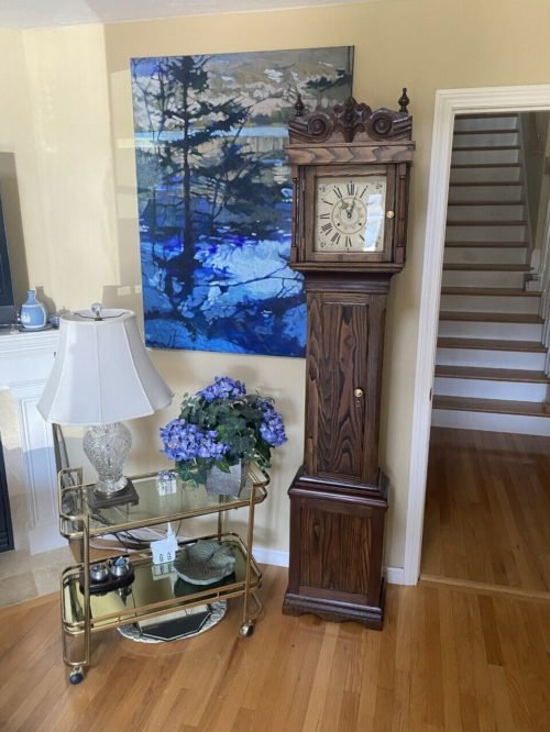 Restored 1800 Era Oak Grandfather Clock