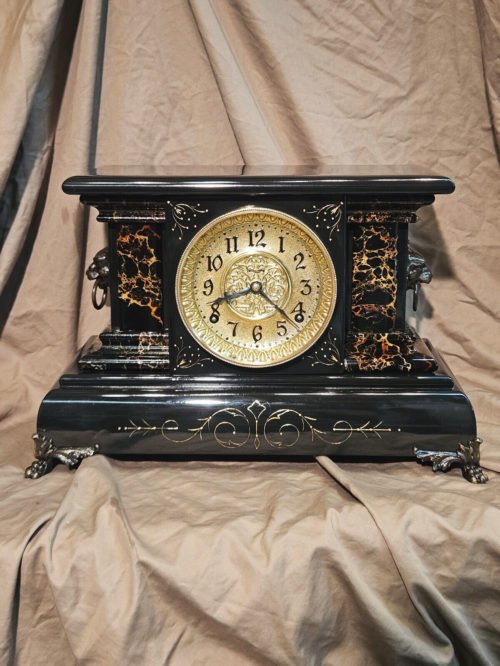 Restored Antique Ingraham Mantel Clock circa 1900 Original Movement