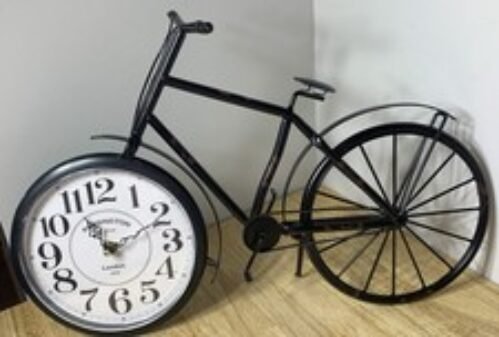 Retro Bicycle Kensington Station London Wall or Shelf Clock Metal 19" x12”