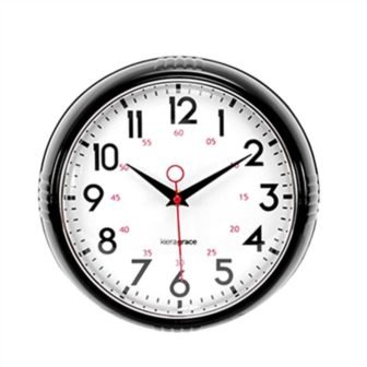 Retro Decorative 10 in. Black Analog Round Wall Clock