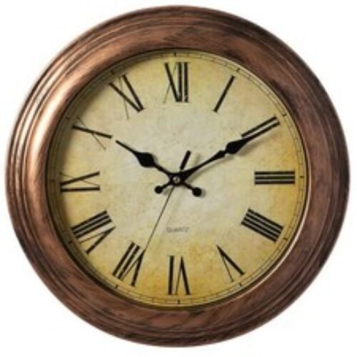 Retro Decor Bronze Rustic Wall Clock For Living Room, Kitchen, Dining Room