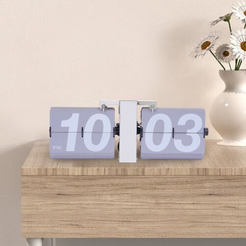 Retro Digital Flip Down Clock Battery Powered Low Noise Wall Mount/Tabletop