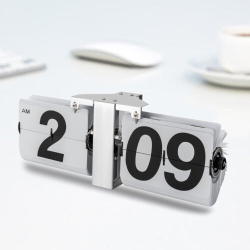 Retro Flip Clock - Large Digital Display for Wall Mount or Tabletop Use