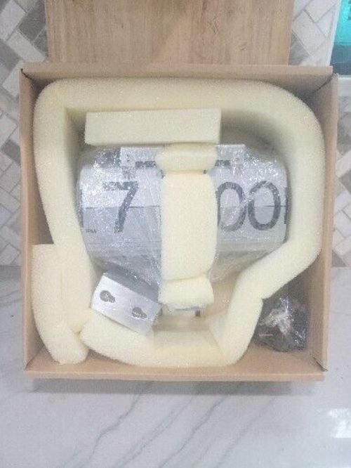 Retro Flip Down Clock - Internal Gear Operated-Silver Black NIB