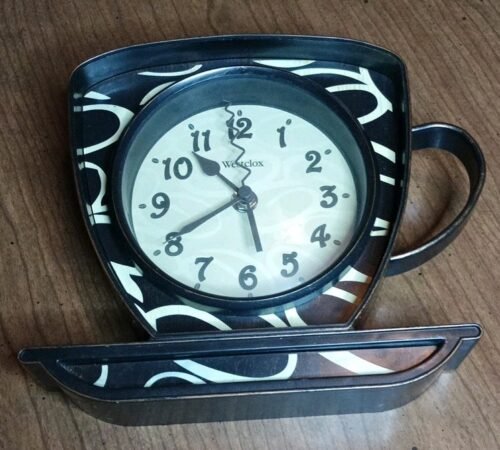 Retro Look Coffee Cup 3D Wall Clock