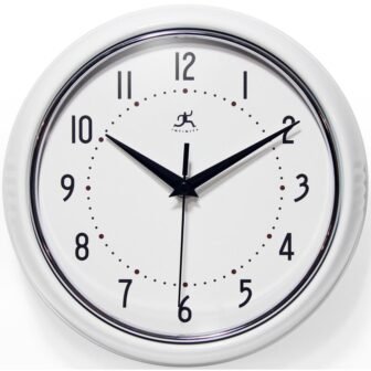 Retro Round White Wall Clock