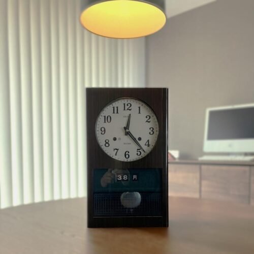Retro Seiko Wooden Wall Clock Pendulum Operation Confirmed Rare Japan