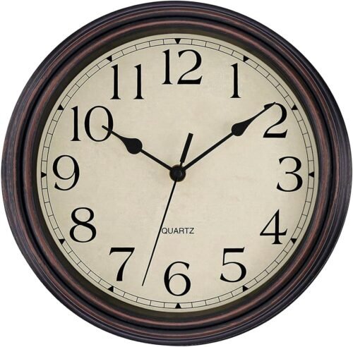 Retro silent and soundless round classic quartz decorative wall clock
