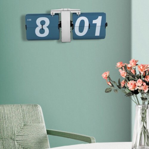 Retro Style Wall & Tabletop Flip Clock - Classic Mechanical - Digital Display